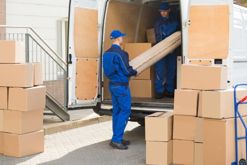 Man with van moving items in Marylebone street area
