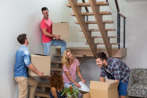 Removal team pricing a move from a Marylebone apartment