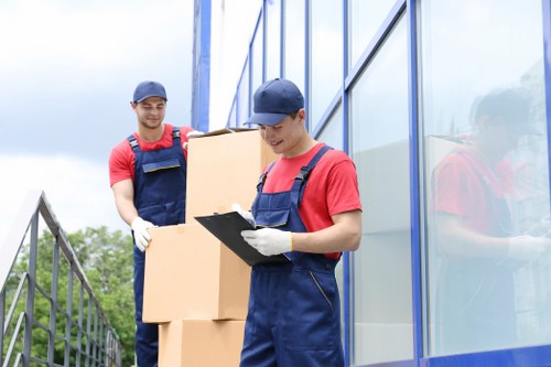 Same day removals team loading furniture in Marylebone street