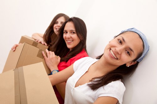 Careful unpacking in a central London flat