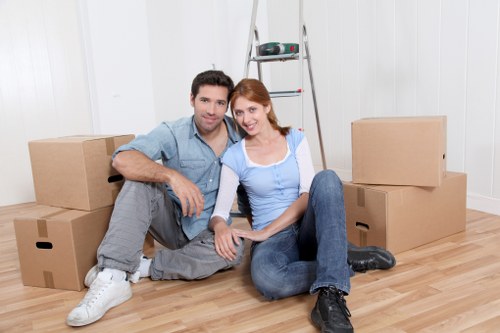 Local movers handling boxes in Marylebone