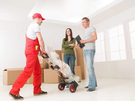 Professional removals crew navigating narrow Marylebone streets and access challenges