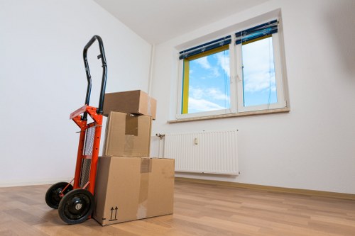 Protective wrapping and moving equipment used for piano removals