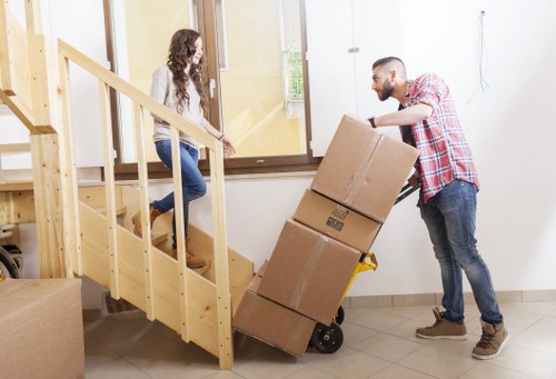 Careful loading of business equipment during a Marylebone office relocation
